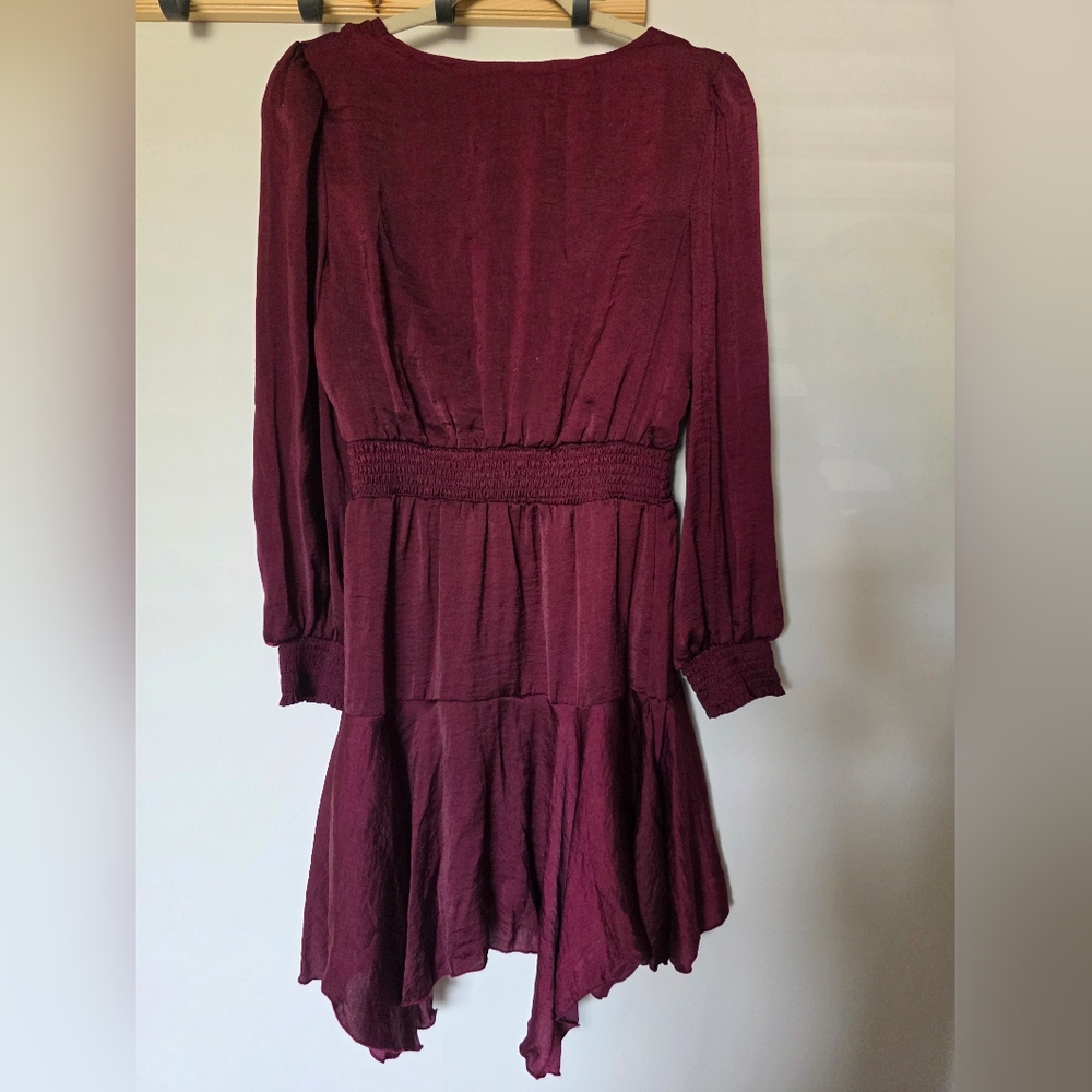 NWT Sam Edelman Tie Neck Smocked Waist Mini Dress Sz 4 - Picture 4 of 5